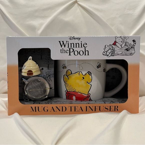 Disney Dining Disneywinnie The Pooh Mug And Beehive Tea Infuser Set